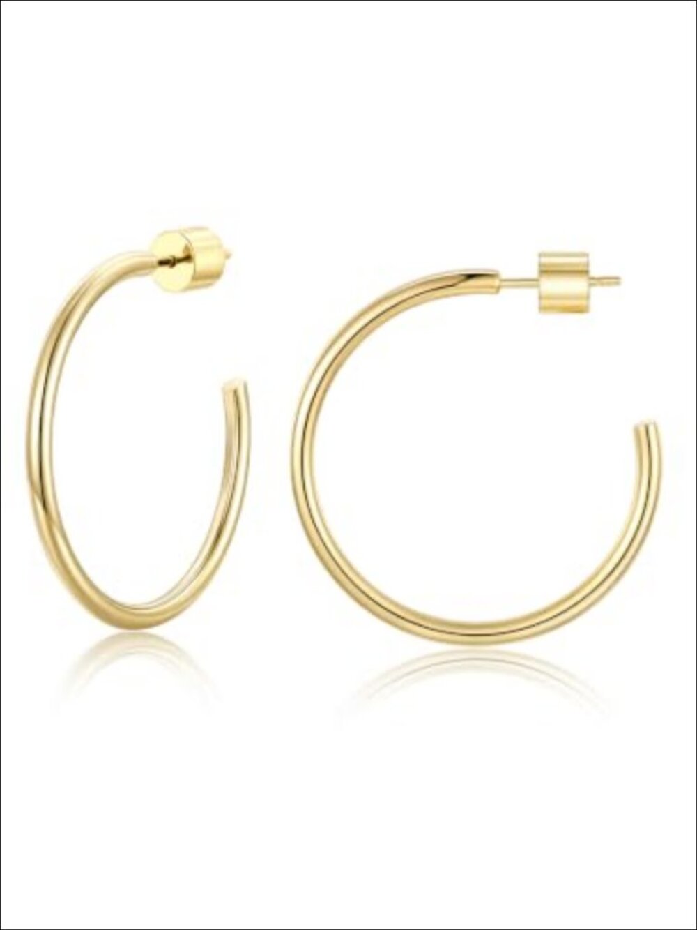 2mm Thin Lightweight Stainless Steel Hoop Earrings Hypoallergenic Nickel Free